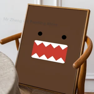 Plakat Domo-Kun - urocza naklejka ścienna Czerwony