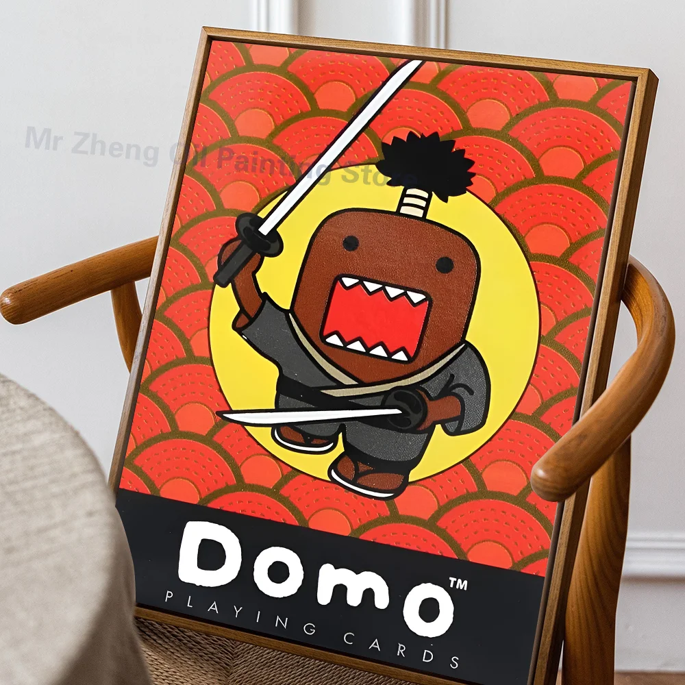 Plakat Domo-Kun - urocza naklejka ścienna Fioletowy