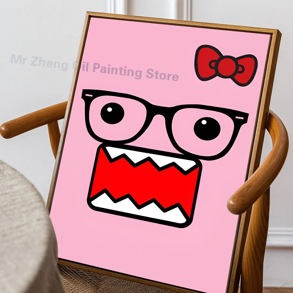 Plakat Domo-Kun - urocza naklejka ścienna Szary