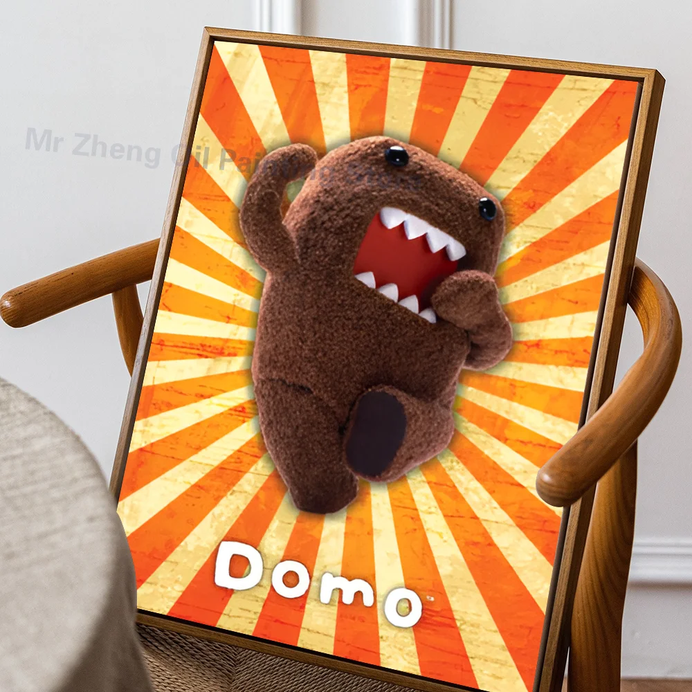 Plakat Domo-Kun - urocza naklejka ścienna Zielony