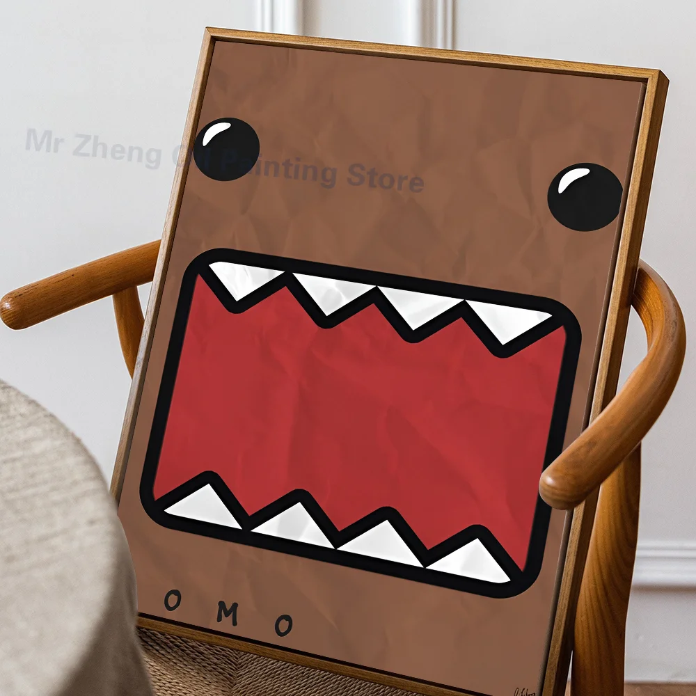Plakat Domo-Kun - urocza naklejka ścienna Złoto