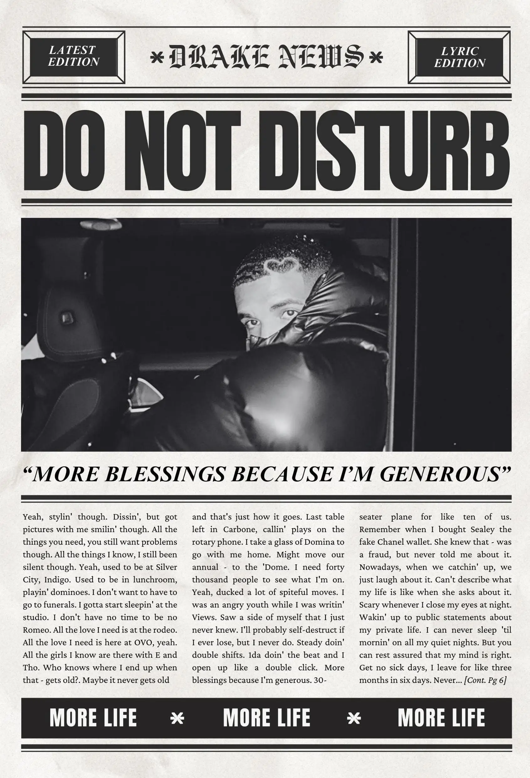 Plakat Drake okładka albumu rap Wzór 11