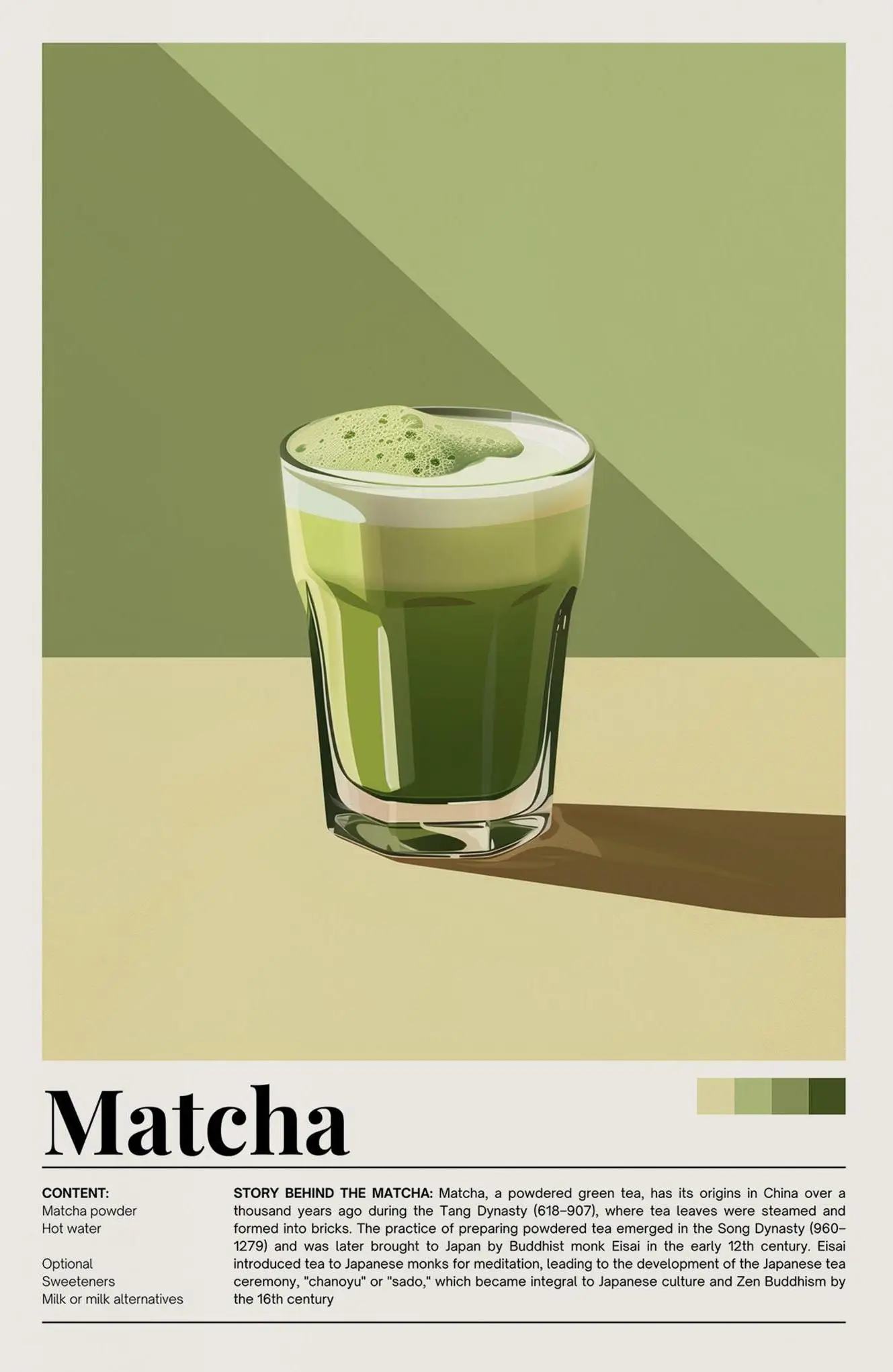 Plakat z drinkami retro - minimalistyczna grafika koktajli Głęboki niebieski