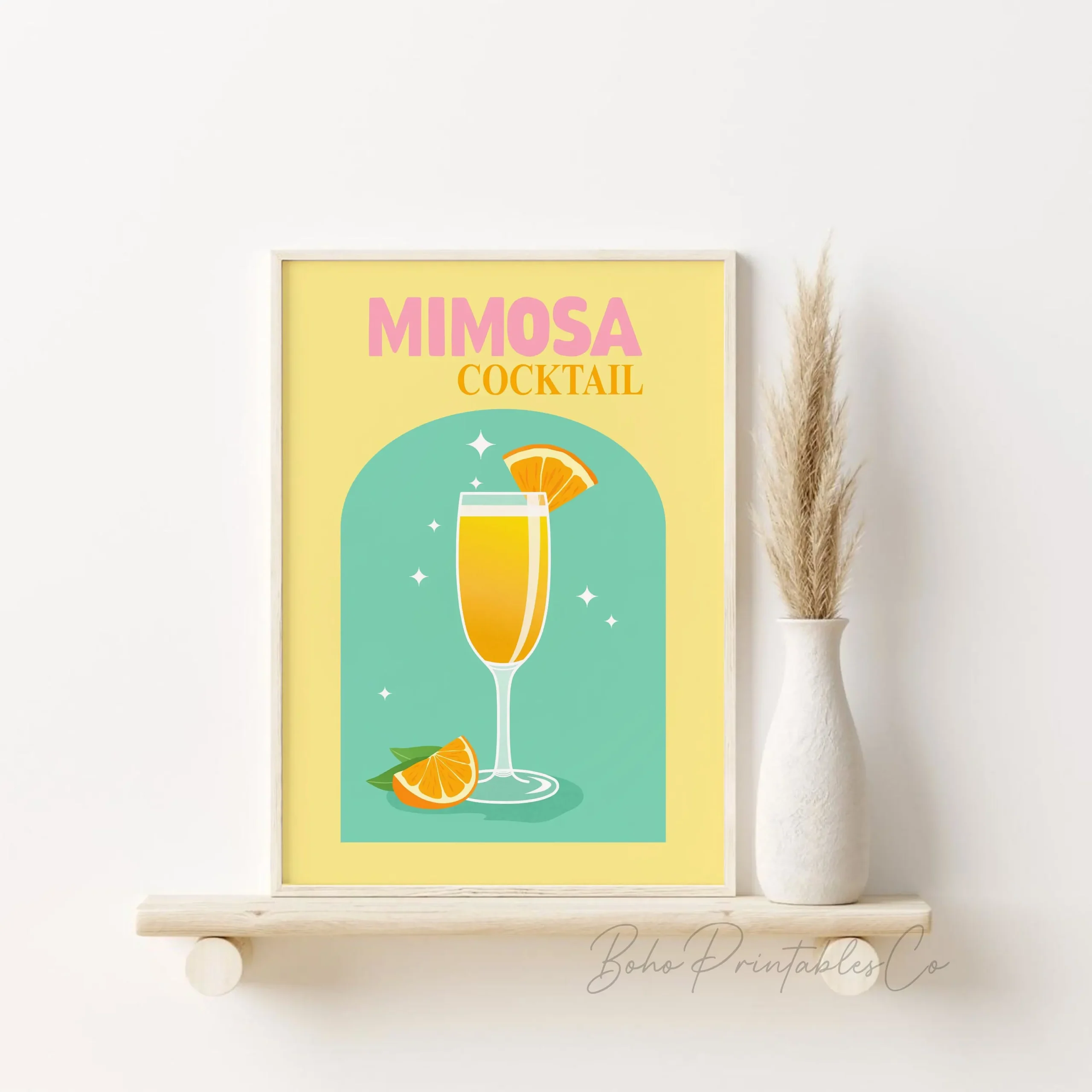 Plakat z drinkami wino koktajl piwo do kuchni Błękitny
