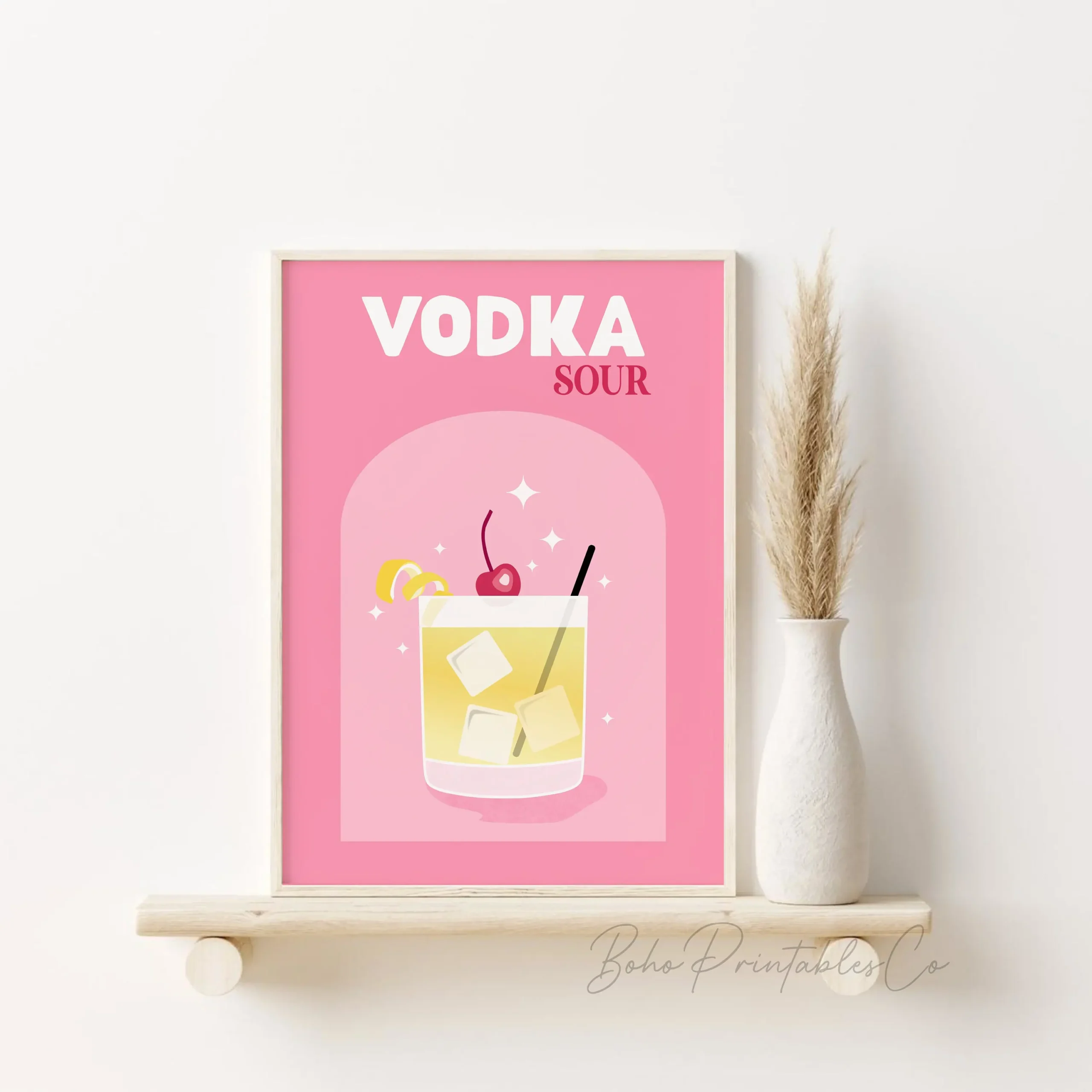 Plakat z drinkami wino koktajl piwo do kuchni Czekolada