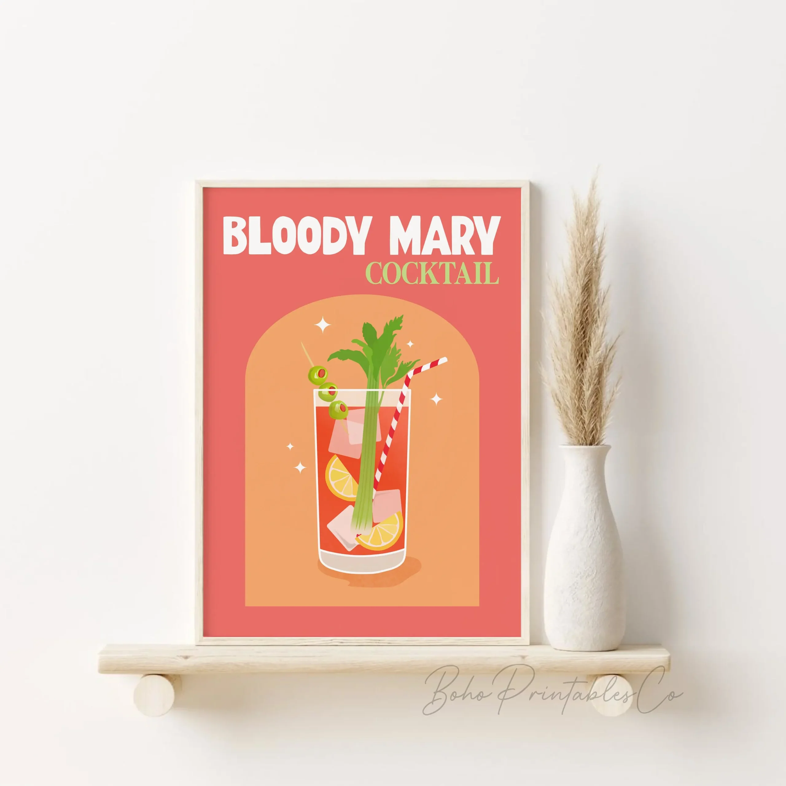 Plakat z drinkami wino koktajl piwo do kuchni śliwka