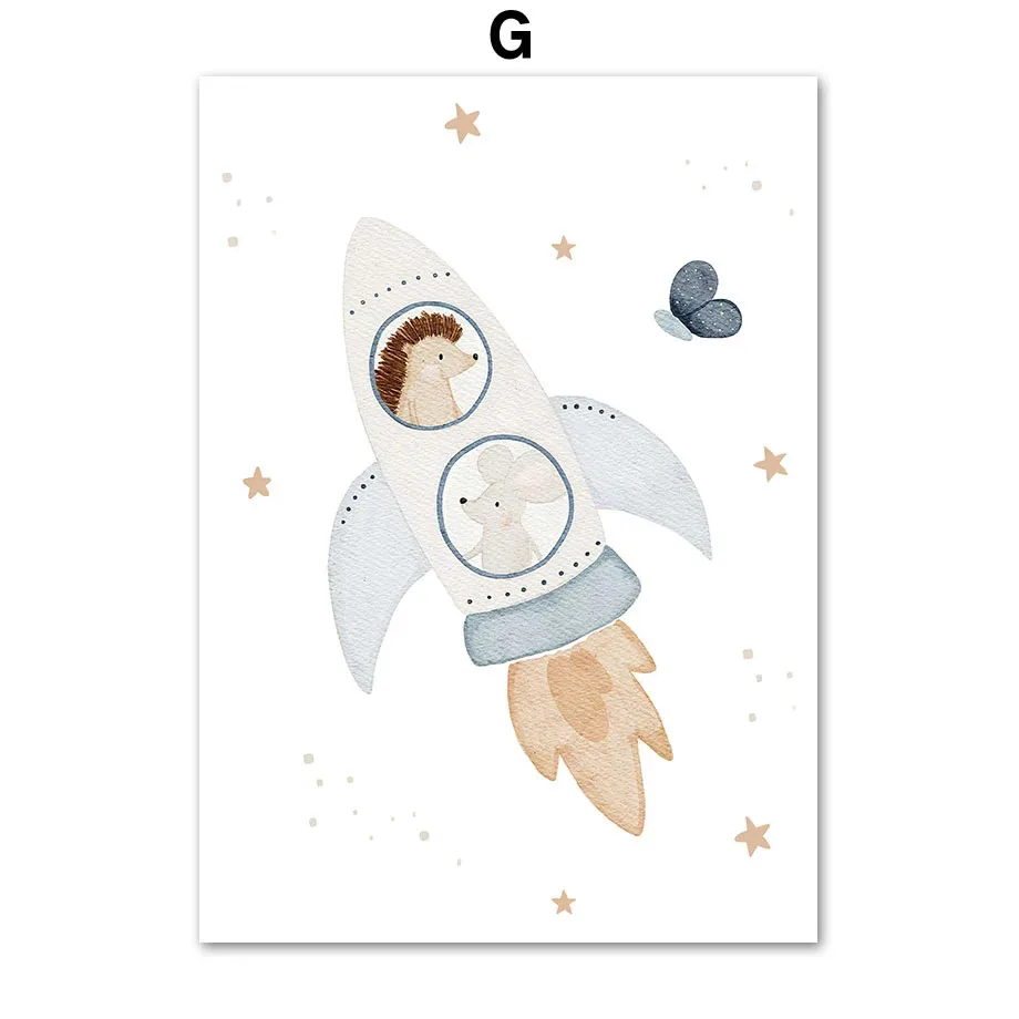 Plakat dla dziecka - kosmos i astronauci Wzór 3