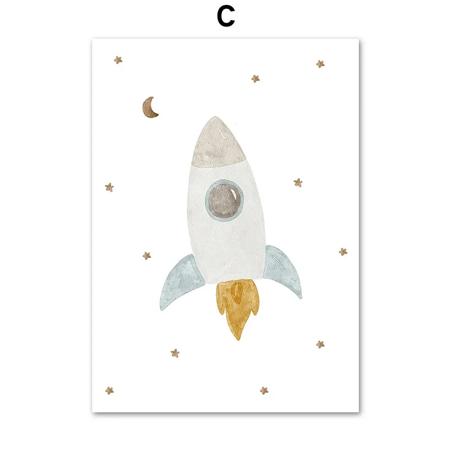 Plakat dla dziecka - kosmos i astronauci Wzór 6