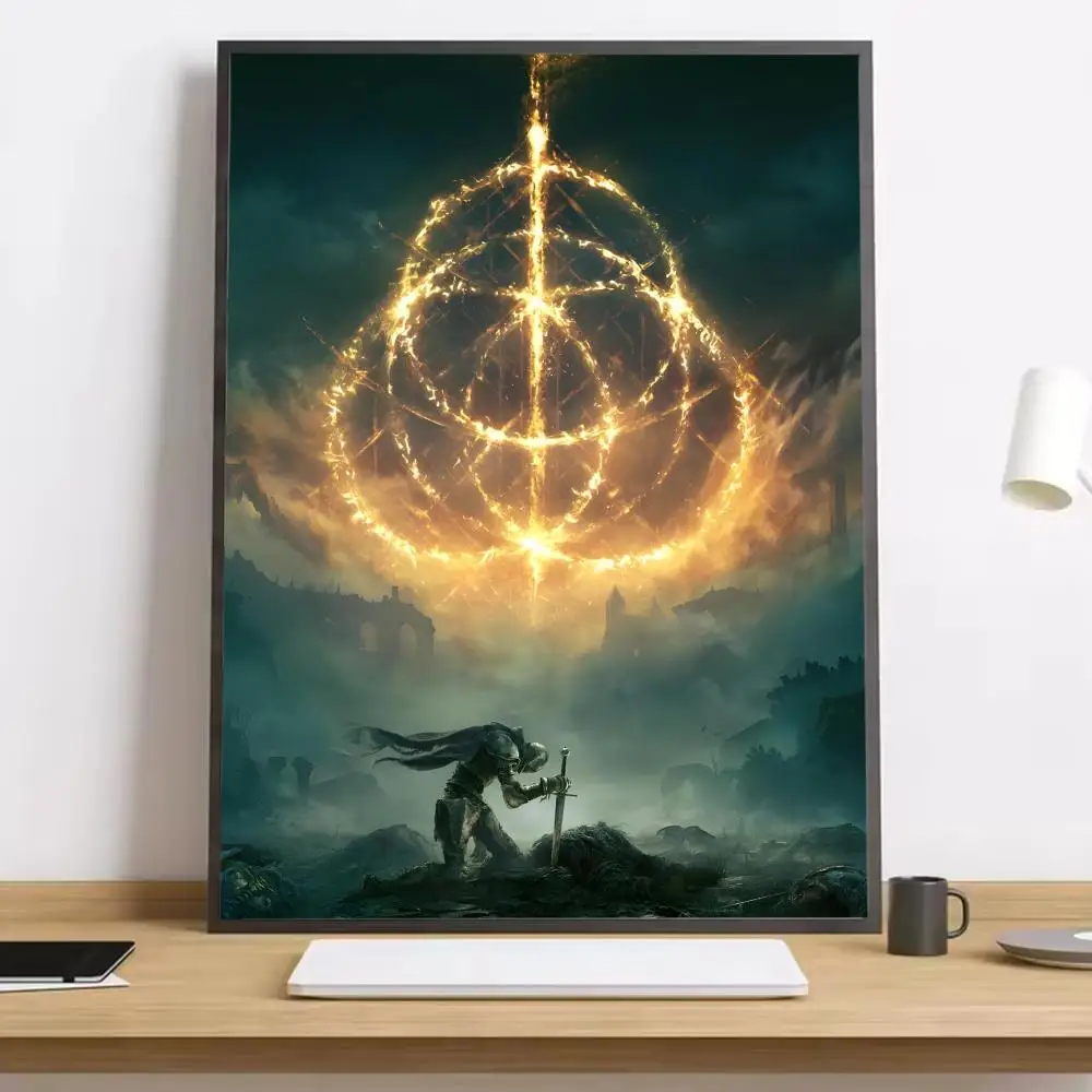 Plakat Elden Ring - gra na płótnie Czarny1