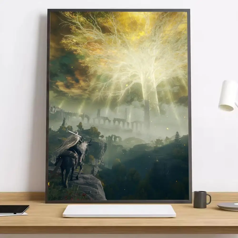 Plakat Elden Ring - gra na płótnie Czarny13