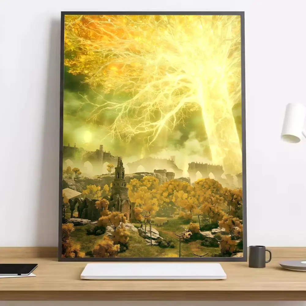 Plakat Elden Ring - gra na płótnie Czarny2