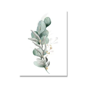 Plakat botaniczny eukaliptus akwarela Wzór 1