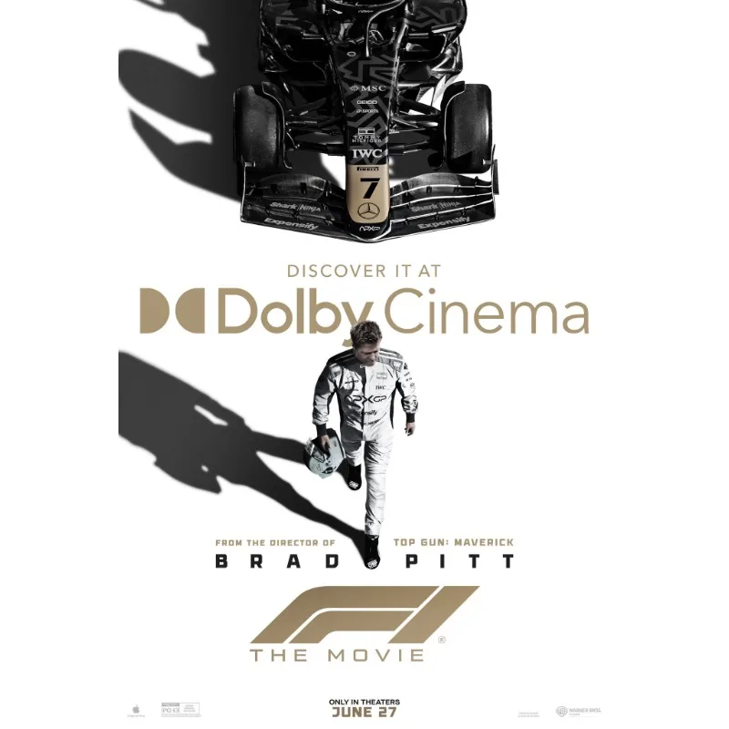 Plakat F1 z Bradem Pittem Czerwony