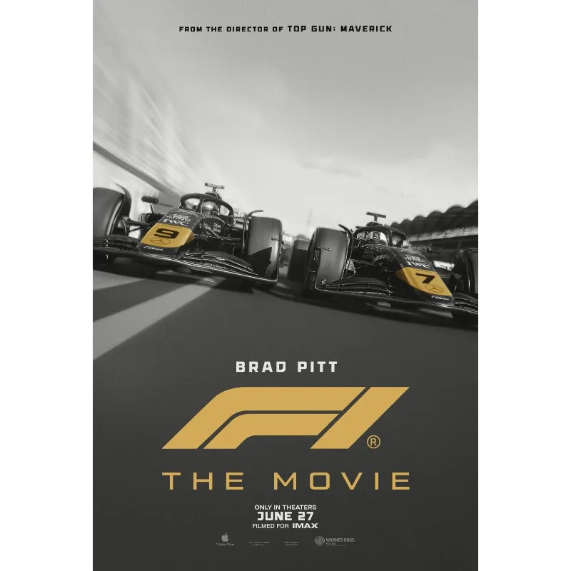 Plakat F1 z Bradem Pittem Fioletowy