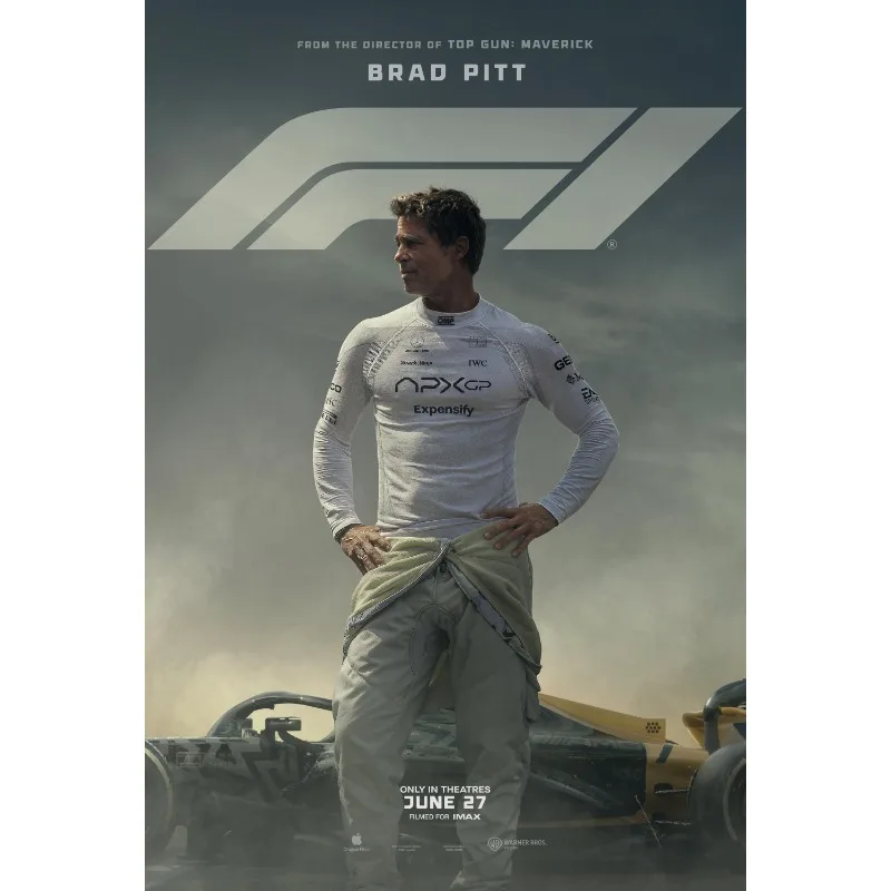 Plakat F1 z Bradem Pittem Zielony