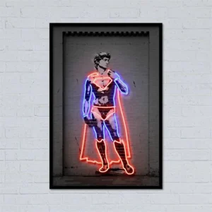 Plakat kierowca F1 neon lata 80. Khaki
