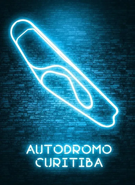 Plakat F1 neon - tor wyscigowy Burgundia