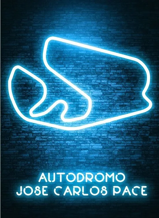 Plakat F1 neon - tor wyscigowy Czarny