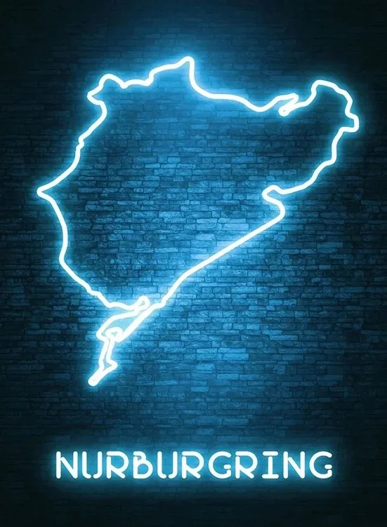 Plakat F1 neon - tor wyscigowy Fioletowy/фиолетовый