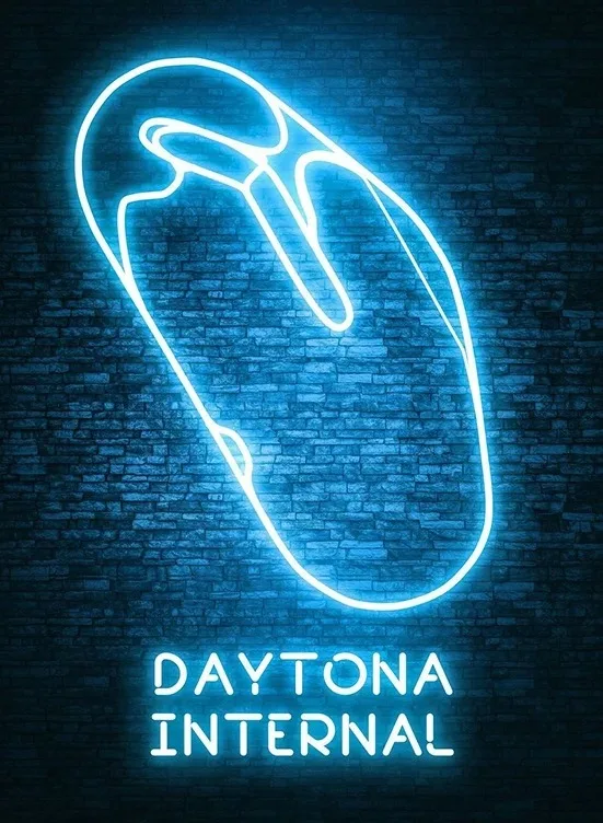 Plakat F1 neon - tor wyscigowy Granatowy