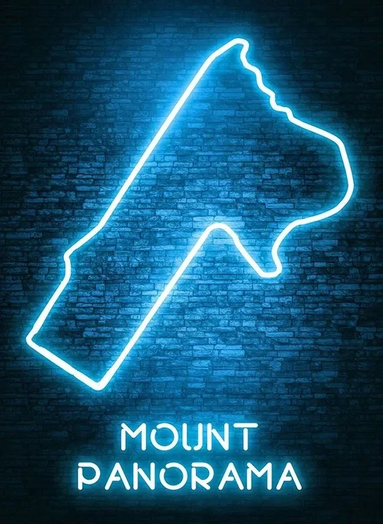 Plakat F1 neon - tor wyscigowy Jasnozielony