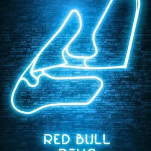 Plakat F1 neon - tor wyscigowy Jasny