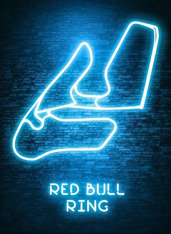 Plakat F1 neon - tor wyscigowy Jasny