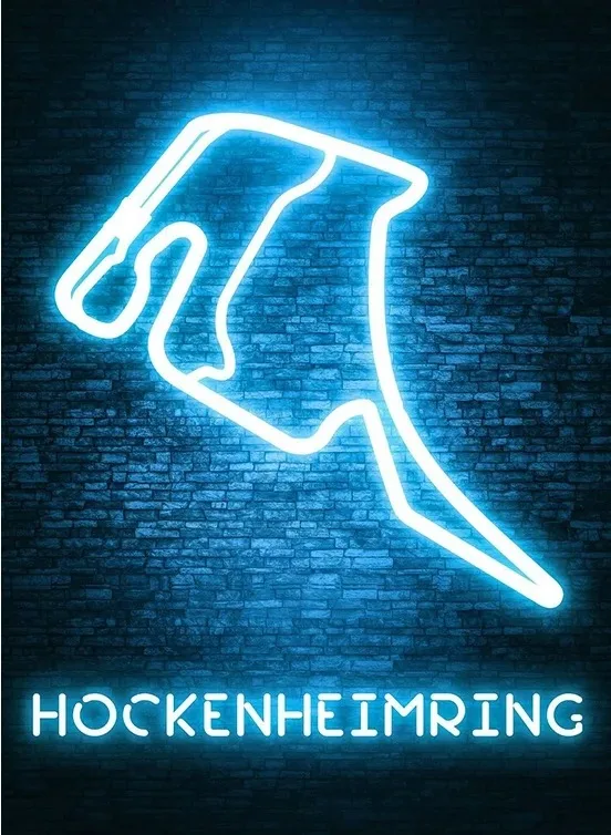 Plakat F1 neon - tor wyscigowy Zielony