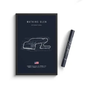 Plakat F1 niebieski - tory Imola, Monza, Monaco Khaki