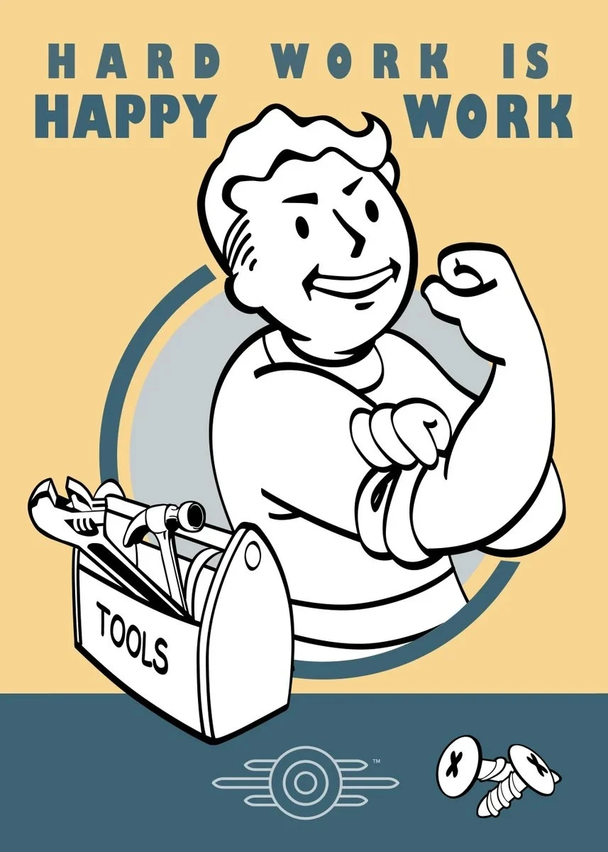 Plakat Fallout Vault Boy - gra retro Fioletowy