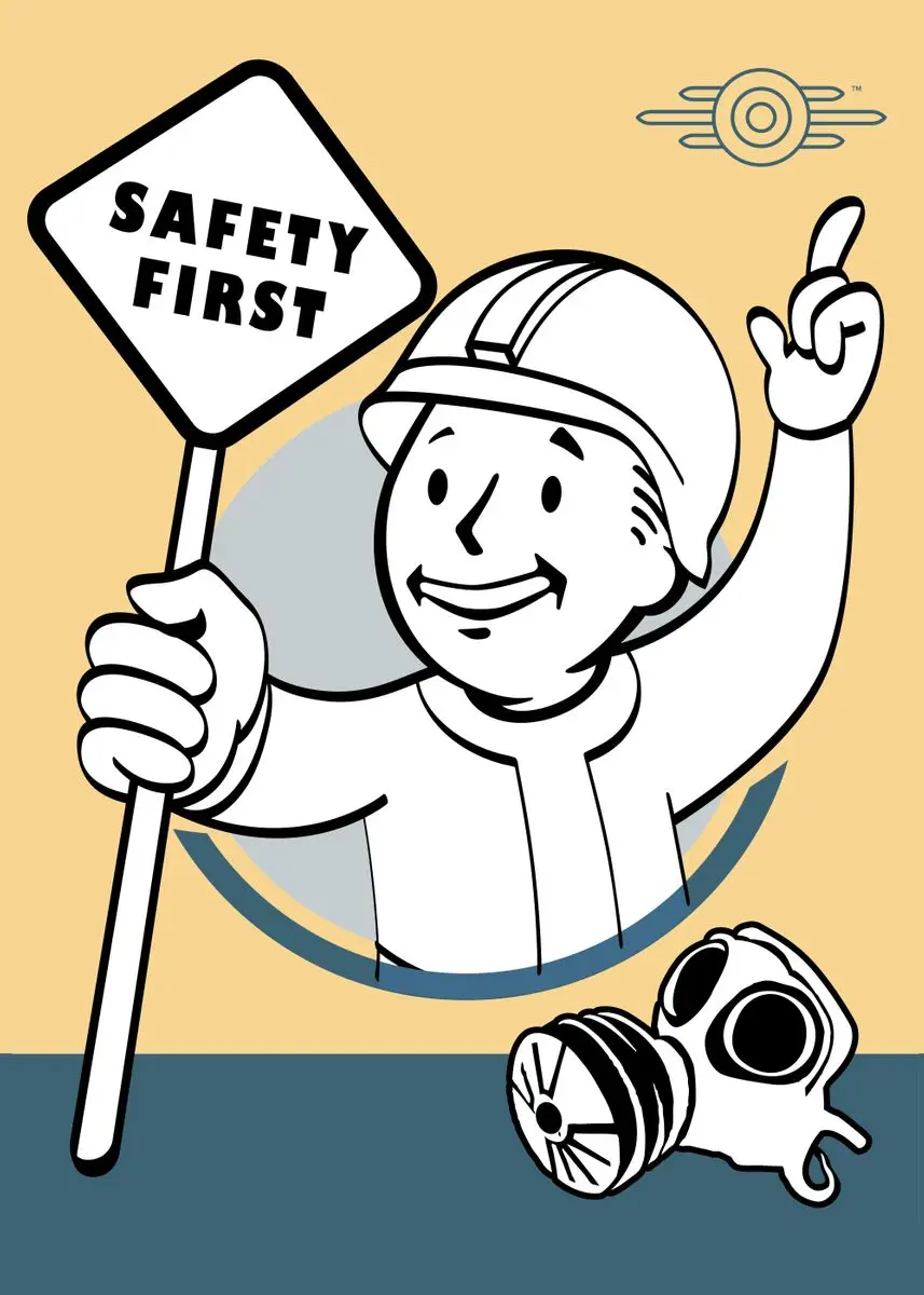 Plakat Fallout Vault Boy - gra retro Niebieski