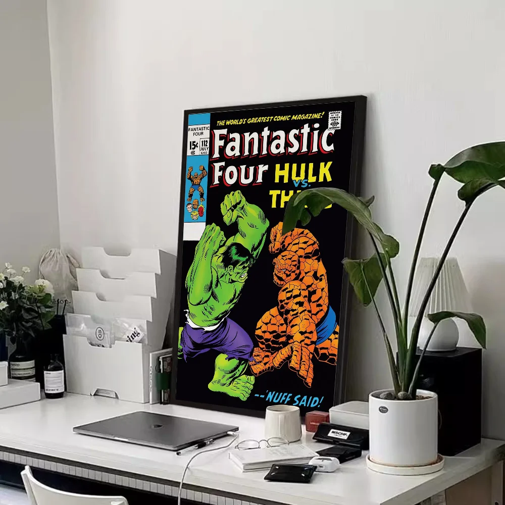 Fantastyczna Czwórka - plakat retro komiks Czerwony