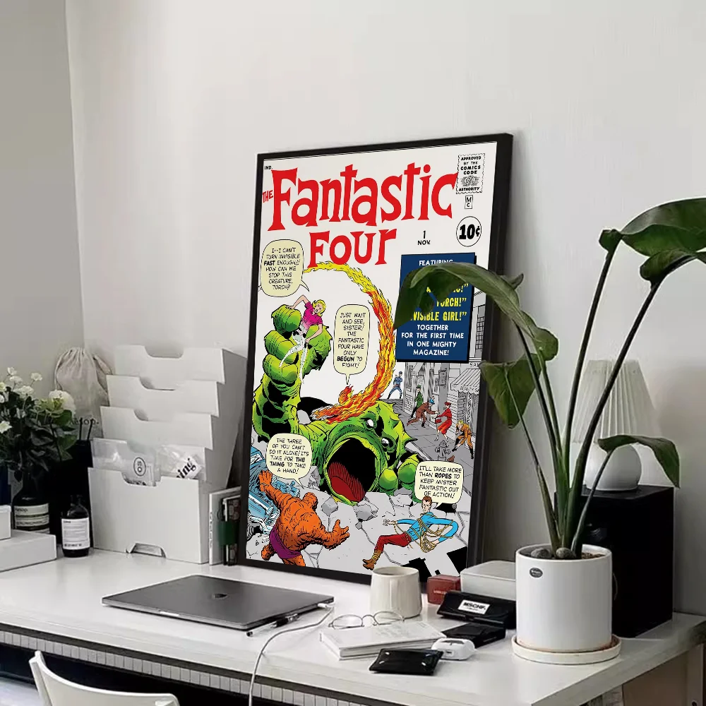 Fantastyczna Czwórka - plakat w stylu retro comics Hei 2