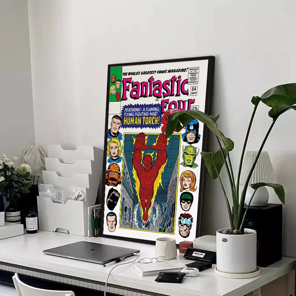 Fantastyczna Czwórka - plakat w stylu retro comics Hei 8