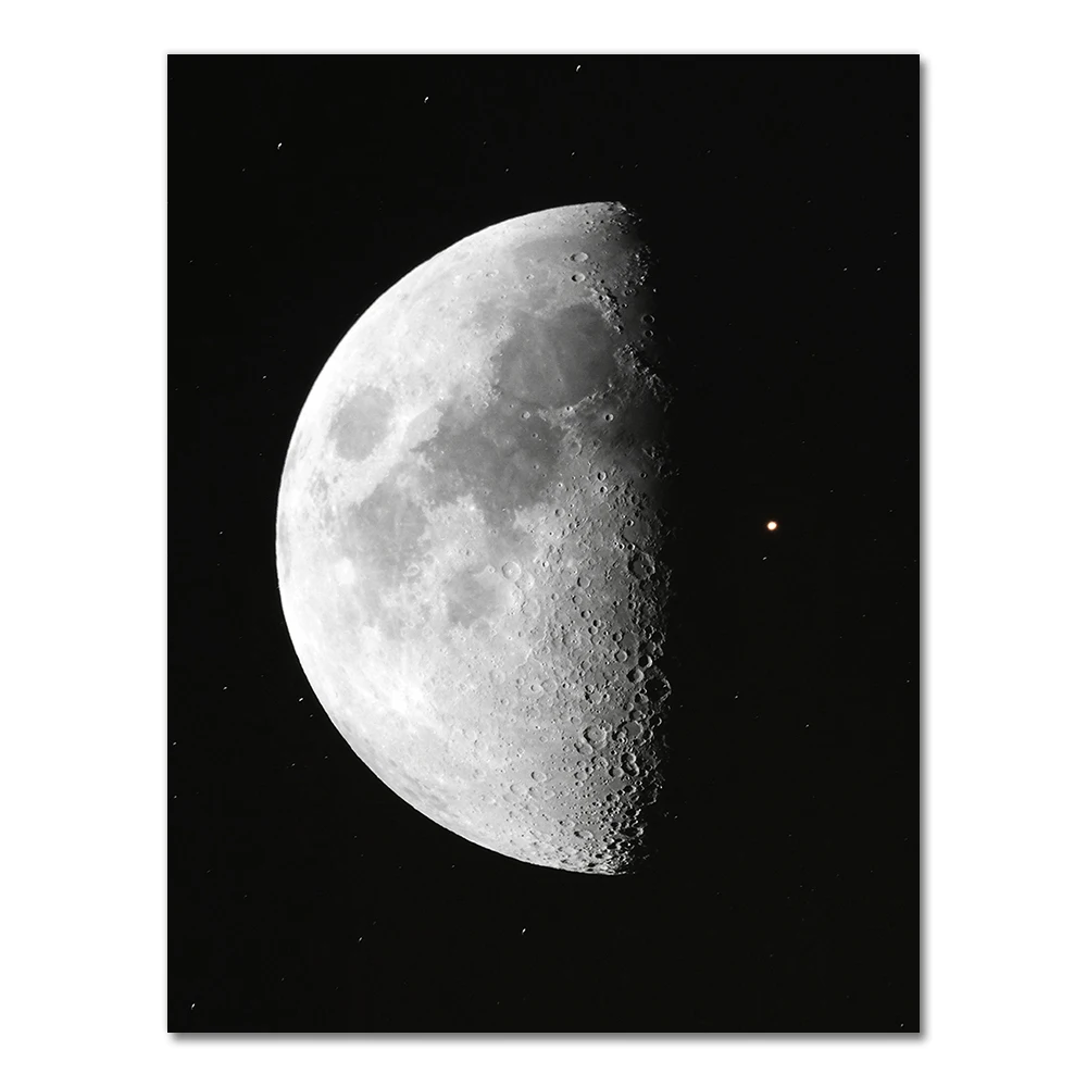 Plakat Fazy Księżyca Astronomia żółty
