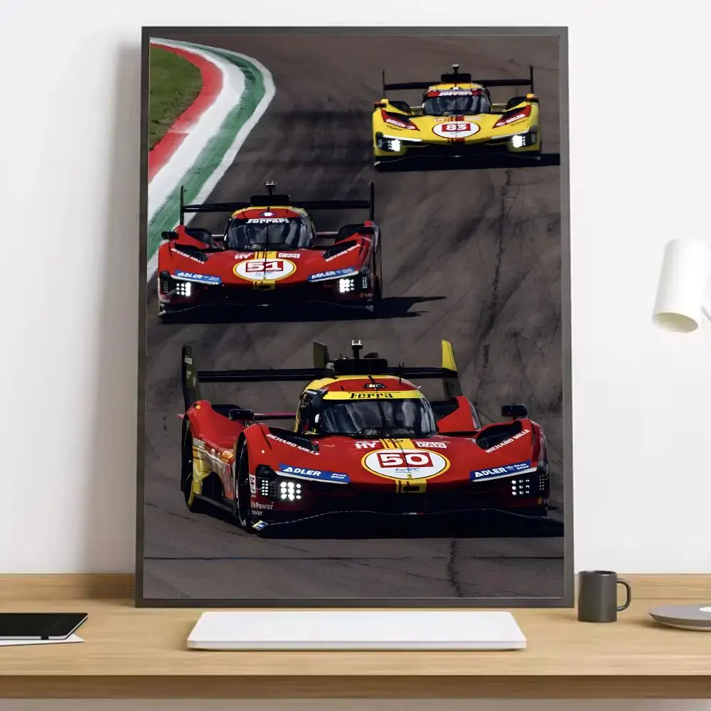 Ferrari 499P Le Mans - plakat motoryzacyjny Czarny1