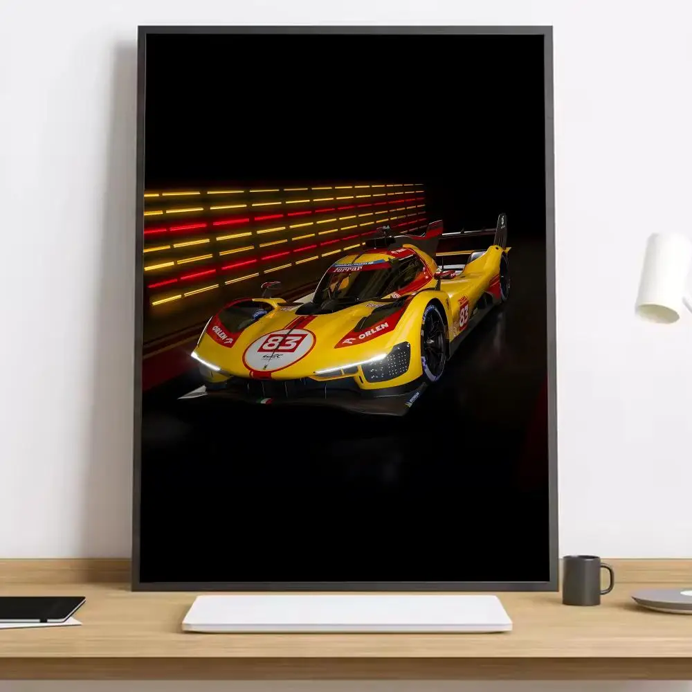 Ferrari 499P Le Mans - plakat motoryzacyjny Czarny2