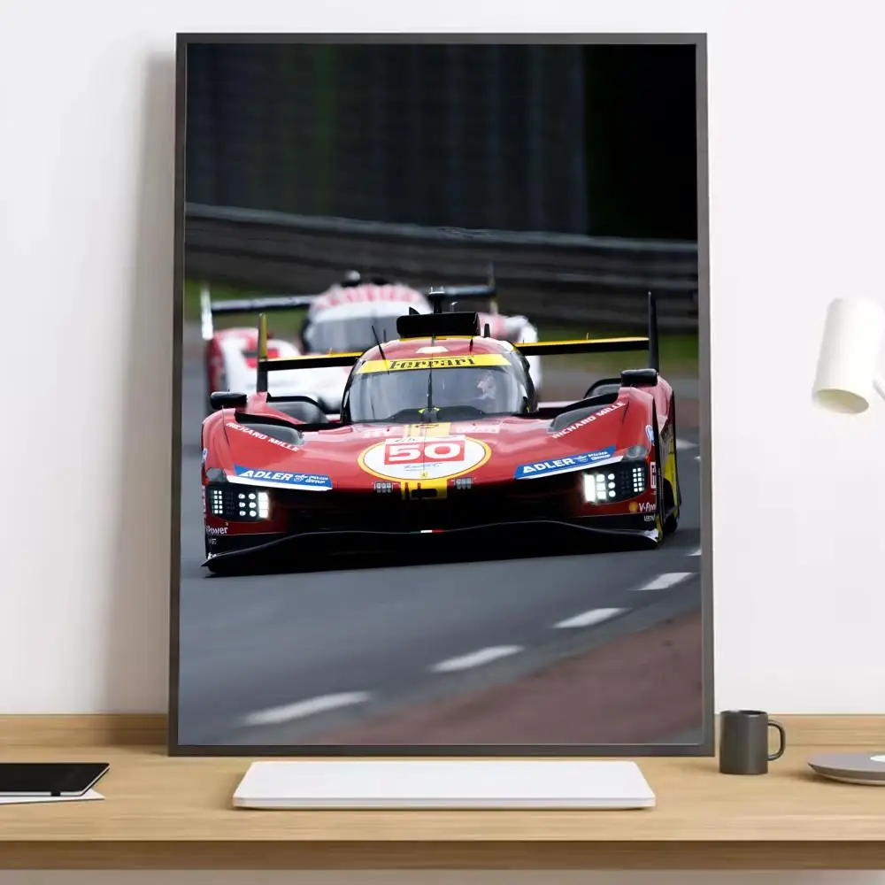 Ferrari 499P Le Mans - plakat motoryzacyjny Czarny5