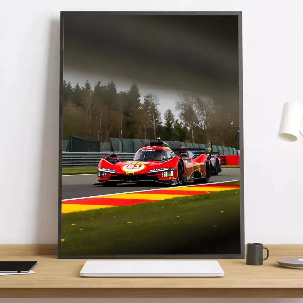 Ferrari 499P Le Mans - plakat motoryzacyjny Czarny7