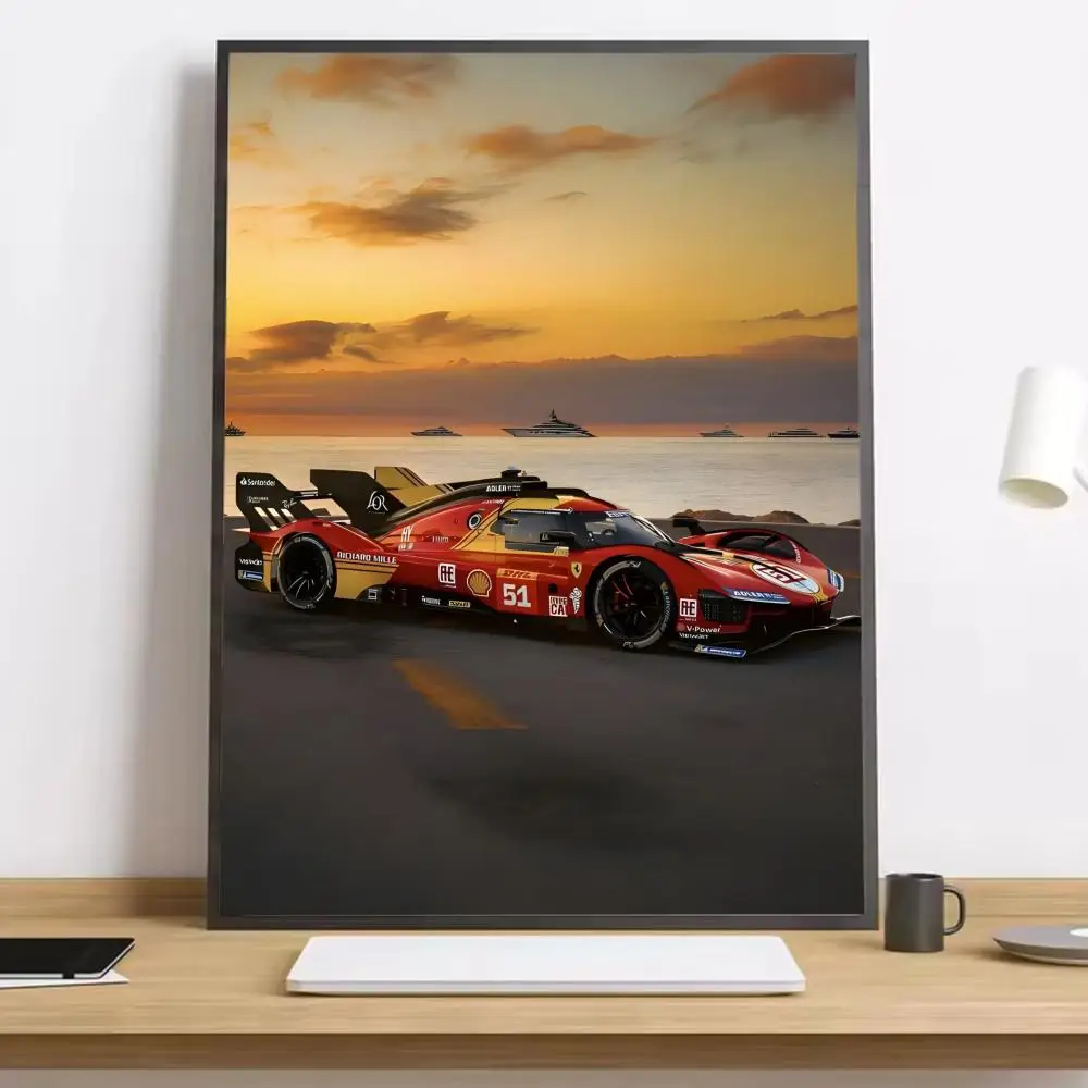 Ferrari 499P Le Mans - plakat motoryzacyjny Czarny9