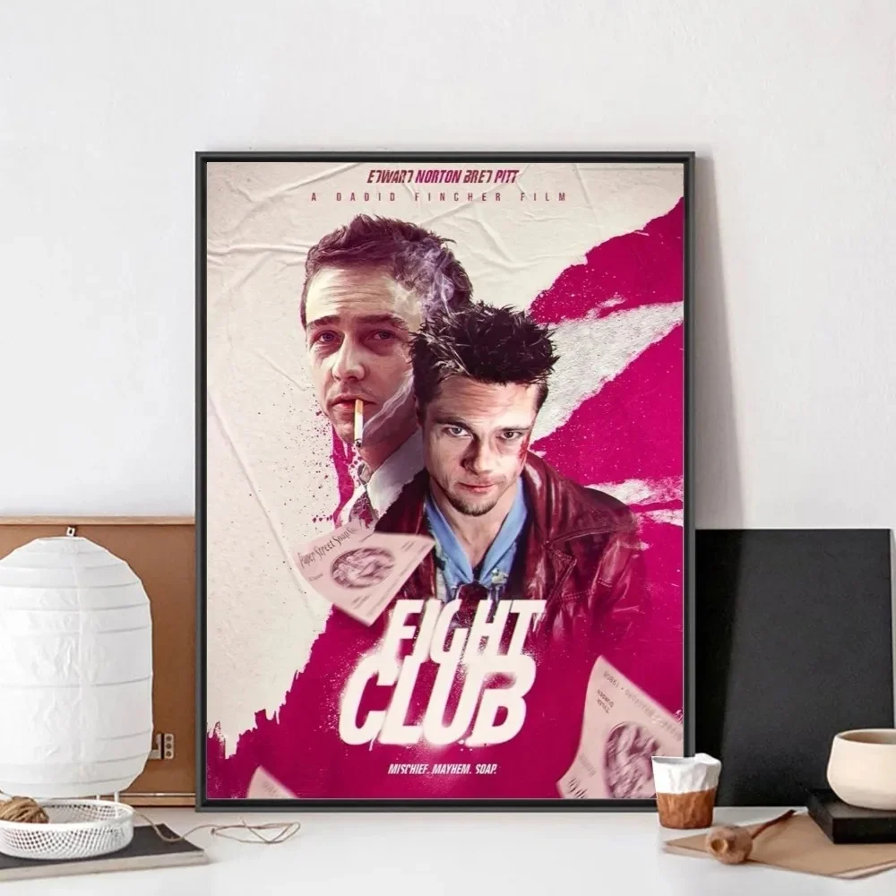 Fight Club - plakat filmowy vintage Czarny