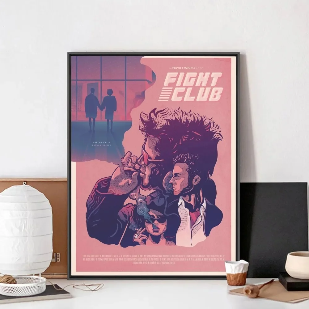 Fight Club - plakat filmowy vintage Czerwony