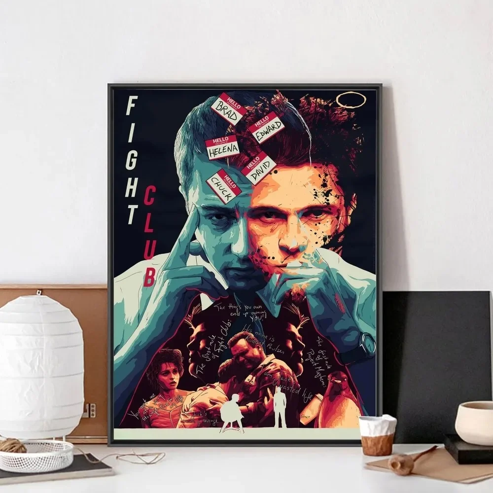 Fight Club - plakat filmowy vintage Fioletowy