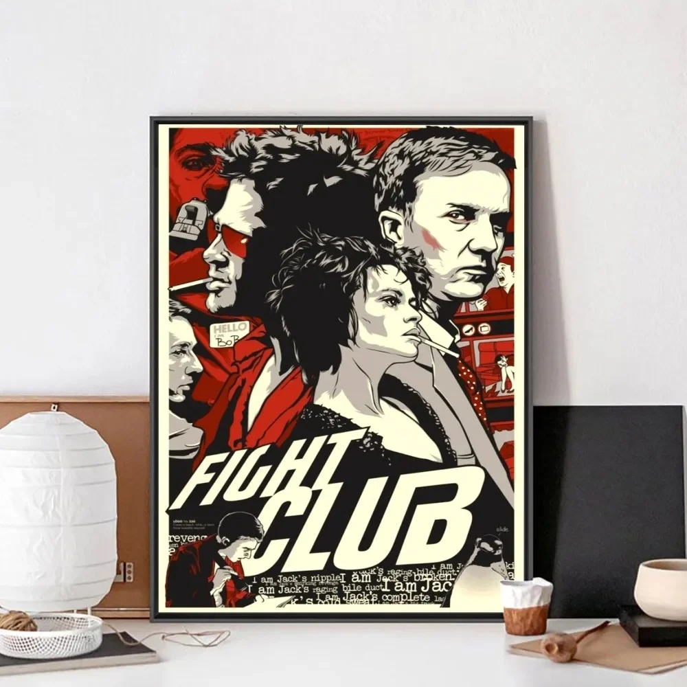 Fight Club - plakat filmowy vintage Granatowy