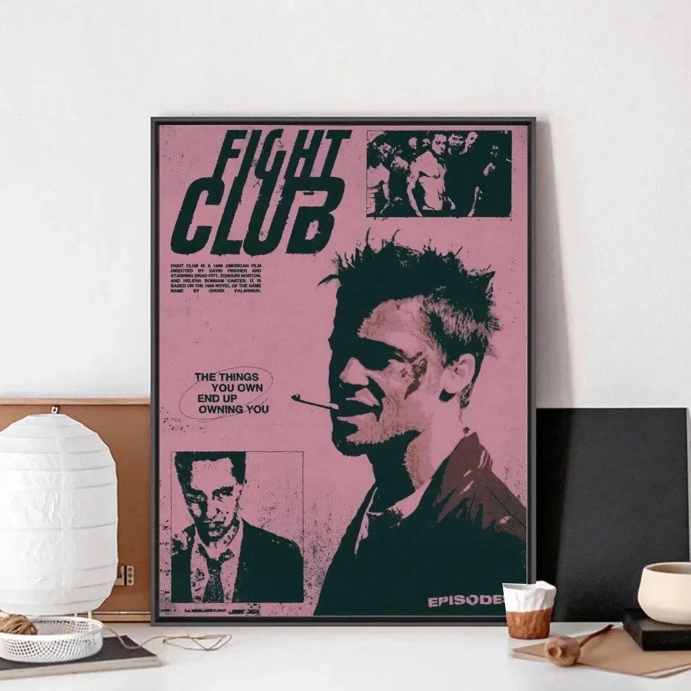 Fight Club - plakat filmowy vintage Jasnozielony