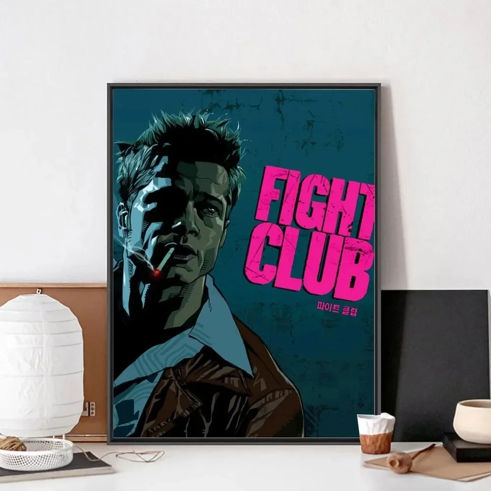 Fight Club - plakat filmowy vintage Jasnożółty