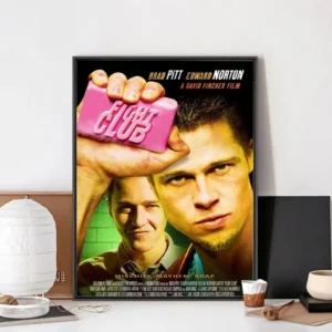 Fight Club - plakat filmowy vintage Niebieski