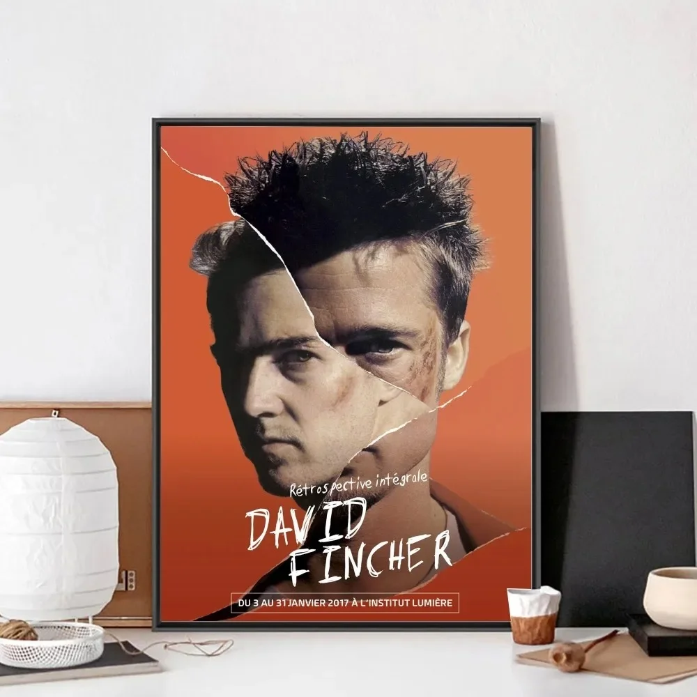 Fight Club - plakat filmowy vintage żółty