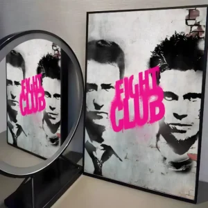 Plakat Fight Club - kultowy film na płótnie Wzór 1