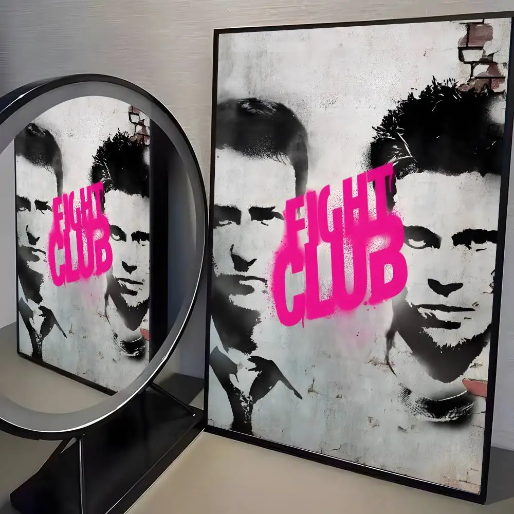 Plakat Fight Club - kultowy film na płótnie Wzór 1